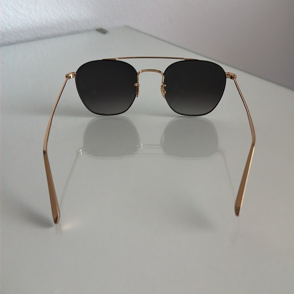 Krewe Earhart Matte Black and 24K Sunglasses - Picture 3 of 9